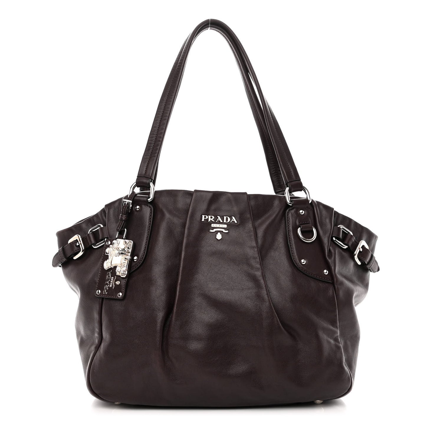 Soft Calfskin Shopping Tote Prugna