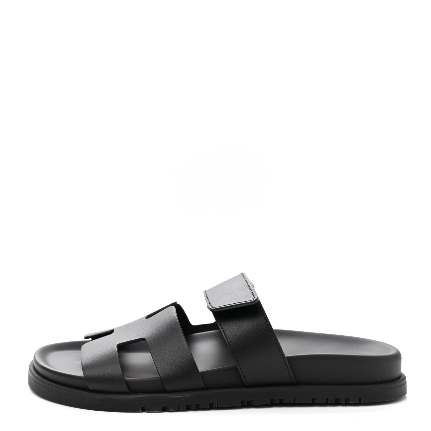 Hermes Calfskin Womens Chypre Sandals 36 Black 1 of 9