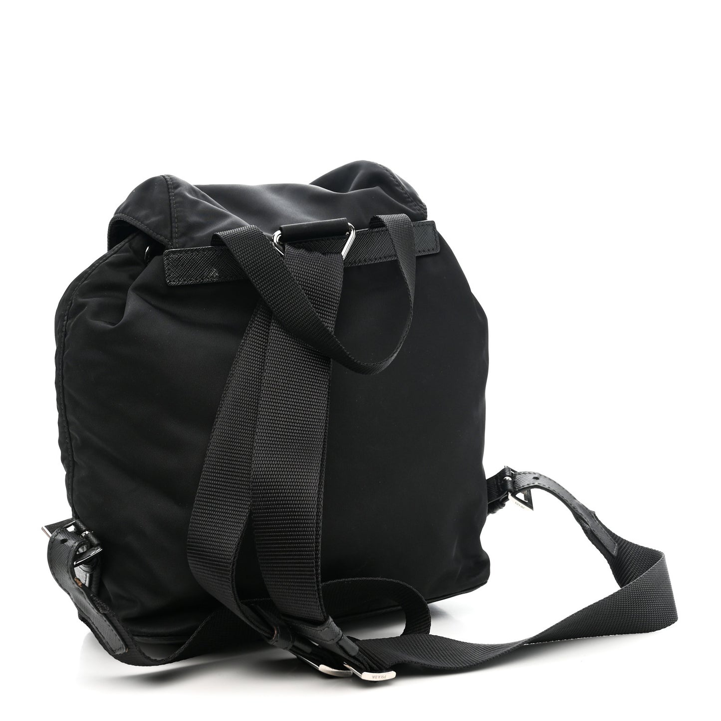 Tessuto Nylon Saffiano Small Backpack Black