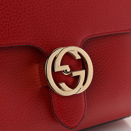 Gucci Dollar Calfskin Interlocking G Top Handle Shoulder Bag Red 21 of 21