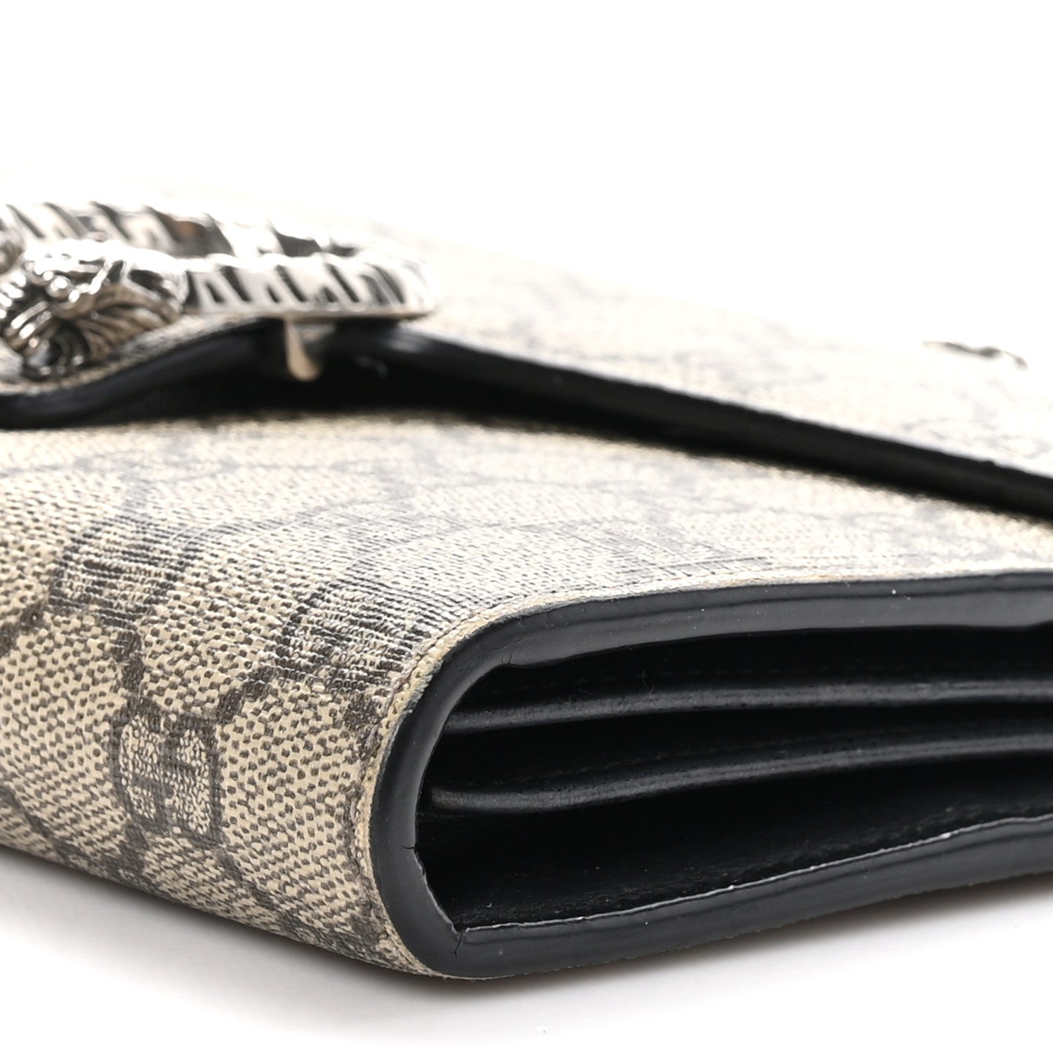 Gucci GG Supreme Monogram Mini Dionysus Chain Wallet Beige Black 8 of 9