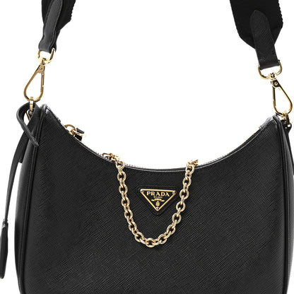 Prada Saffiano Lux Re-Edition 2005 Shoulder Bag Black 8 of 10