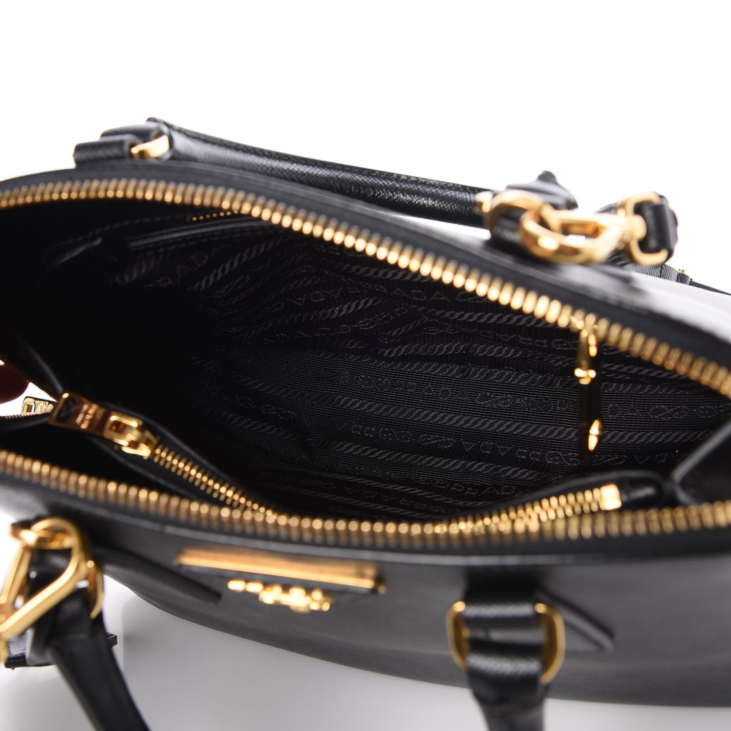 Prada Saffiano Lux Small Promenade Tote Black 6 of 9
