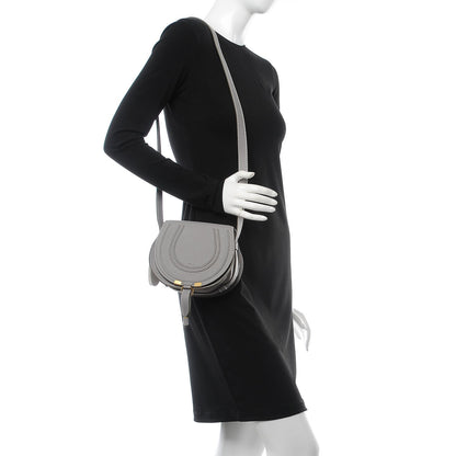 Chloe Calfskin Mini Marcie Round Crossbody Bag Cashmere Grey 2 of 9