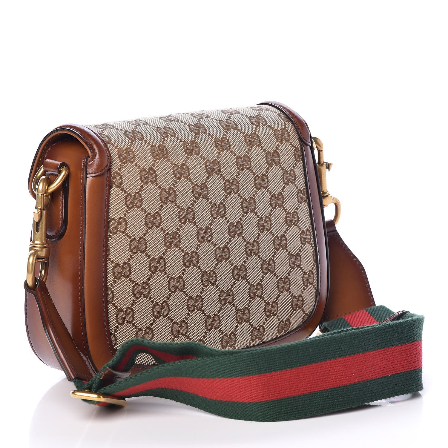 Gucci Monogram Medium Lady Web Shoulder Bag Beige Cuir 3 of 9