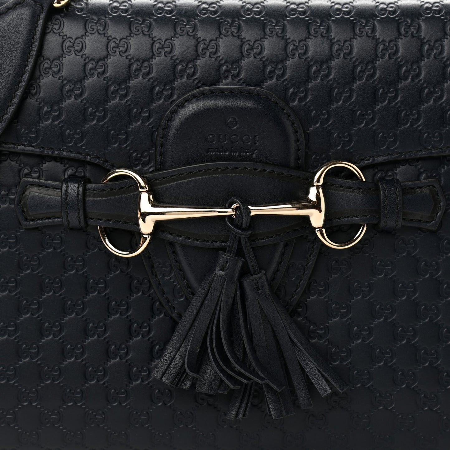 Soft Microguccissima Medium Emily Chain Shoulder Bag Blue