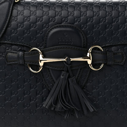 Gucci Soft Microguccissima Medium Emily Chain Shoulder Bag Blue 8 of 13