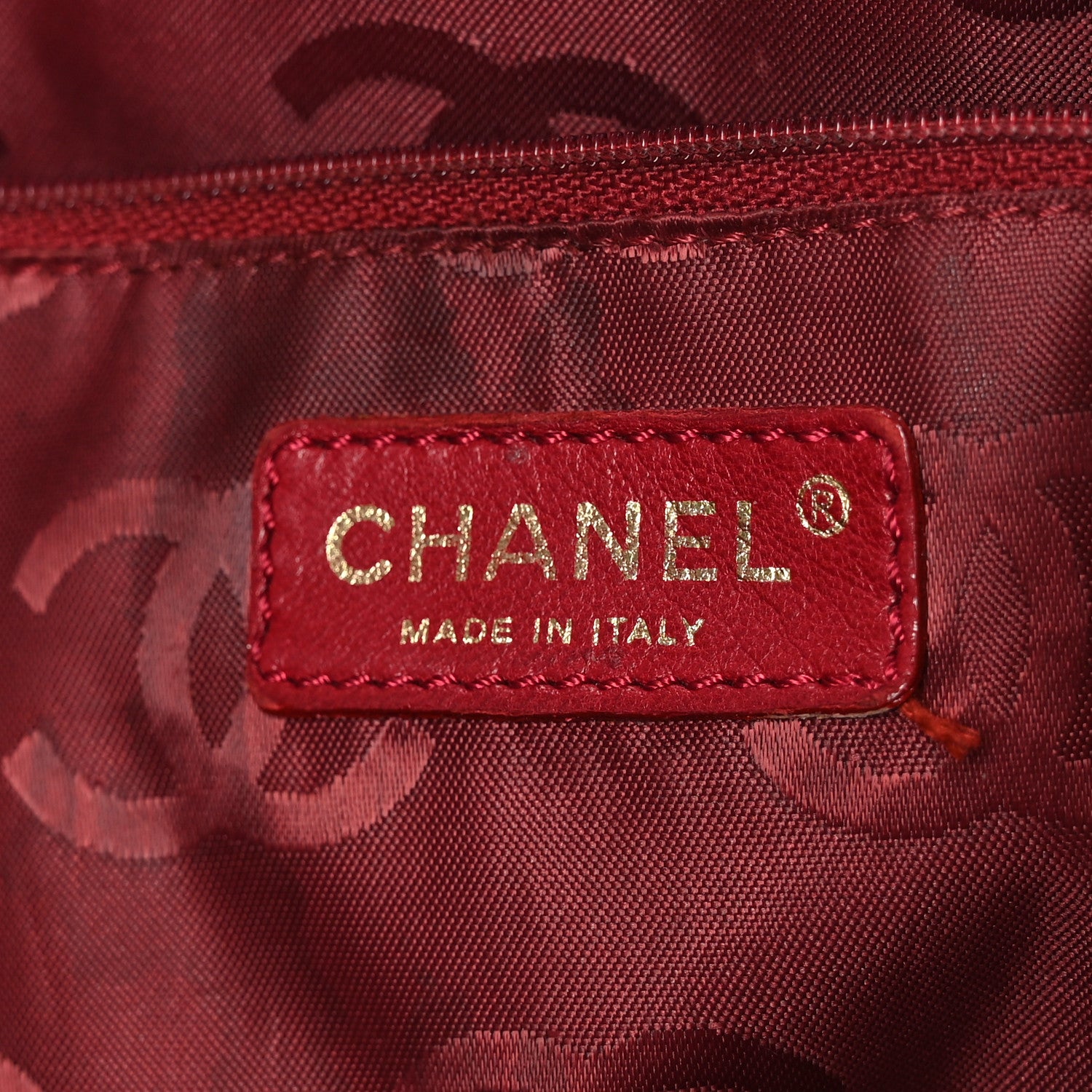 Chanel Caviar Pocket Shopping Tote Red 6 of 12