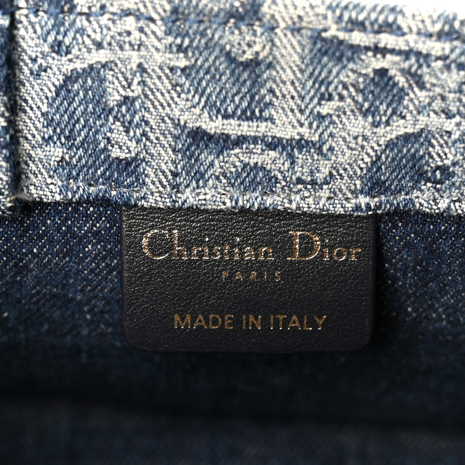 Christian Dior Denim Oblique Mini Book Tote With Strap Blue 6 of 10