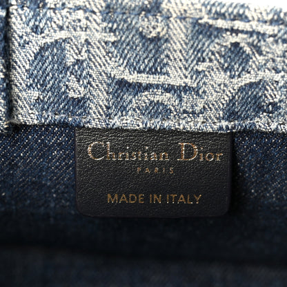 Christian Dior Denim Oblique Mini Book Tote With Strap Blue 6 of 10