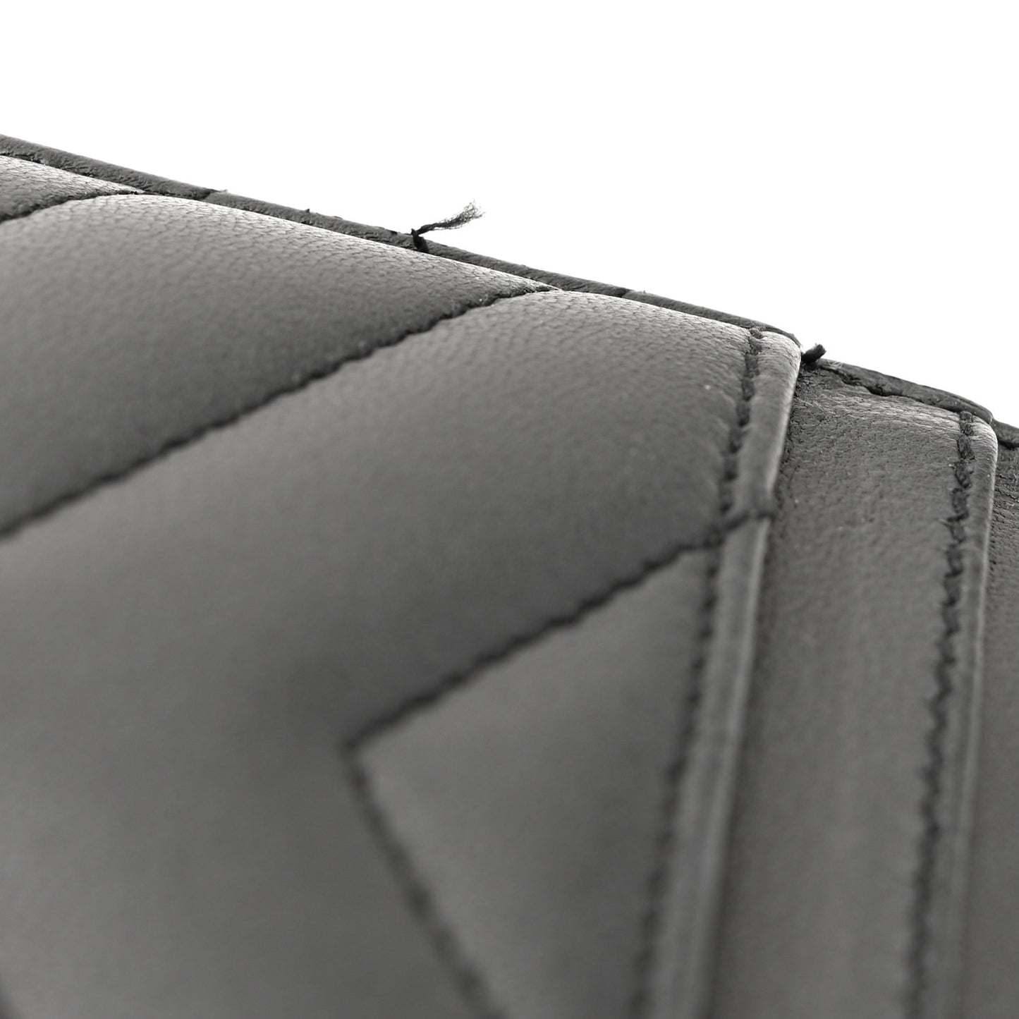 Calfskin Y Quilted Monogram LouLou Credit Card Case Black