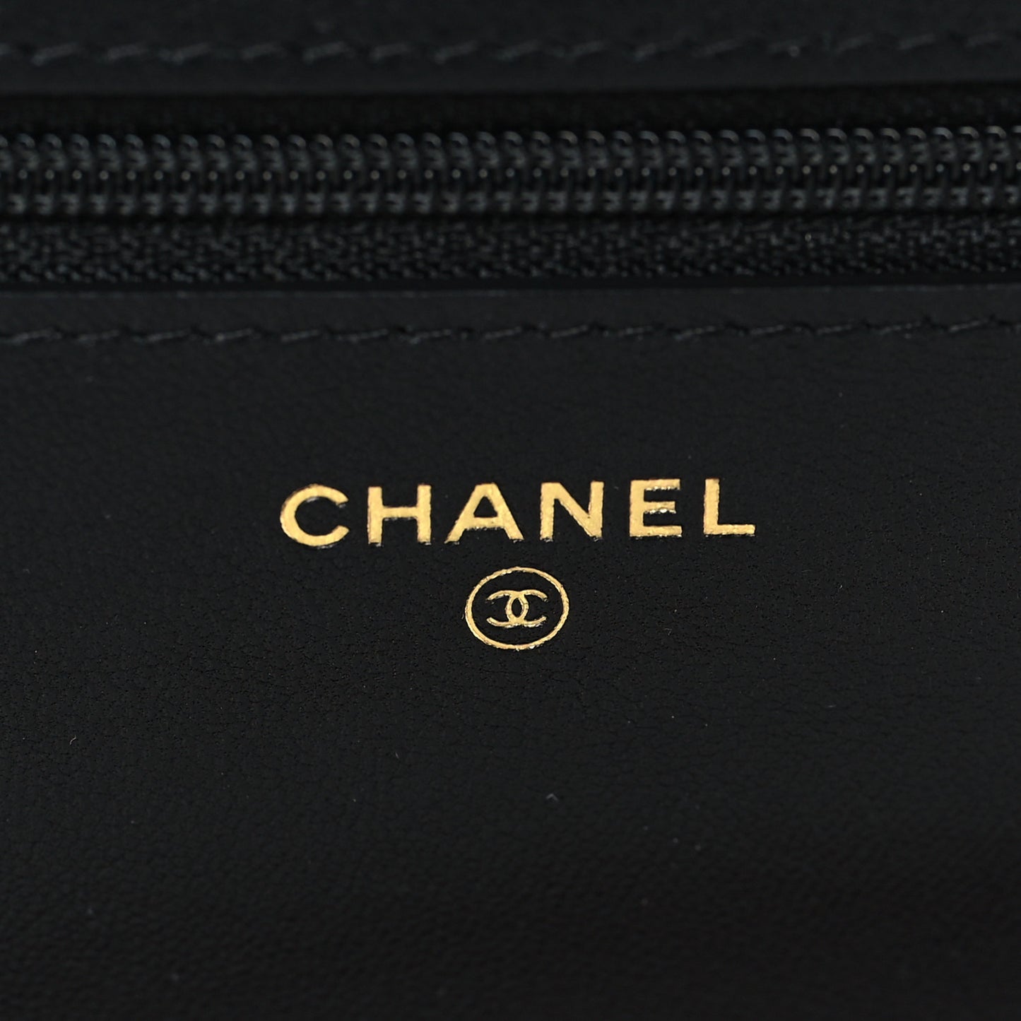 Lambskin Quilted Chanel 19 Wallet On Chain WOC Black