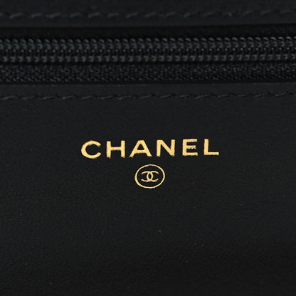 Chanel Lambskin Quilted Chanel 19 Wallet On Chain WOC Black 6 of 8