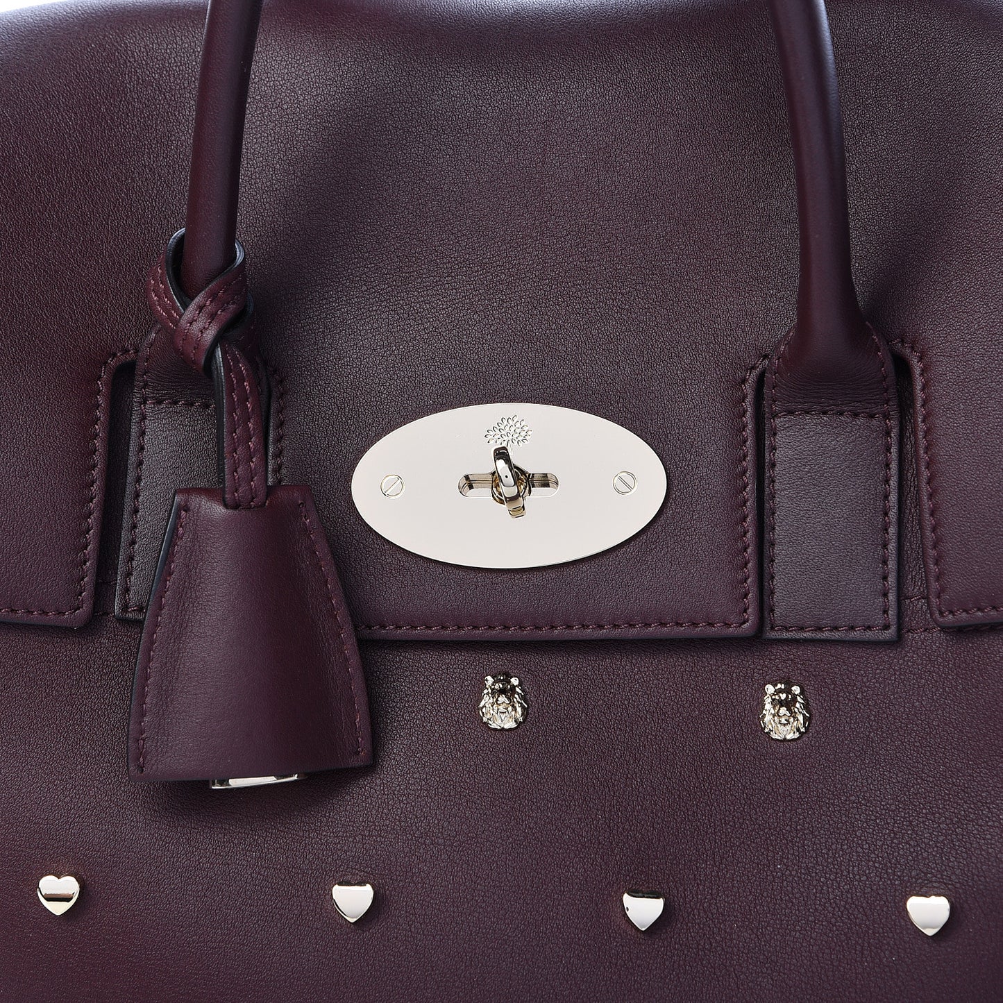 Calfskin Studded Medium Cara Delevingne Convertible Satchel Oxblood