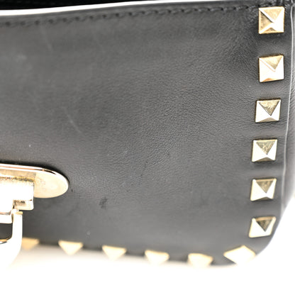 Valentino Garavani Vitello Mini Rockstud Flap Saddle Crossbody Bag Black 11 of 11