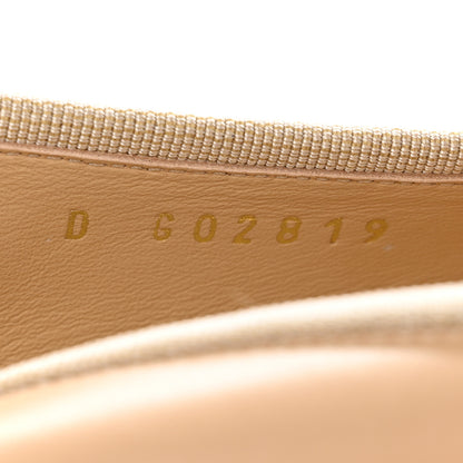 Chanel Lambskin Cap Toe CC Ballerina Flats 37 Beige Black 9 of 16