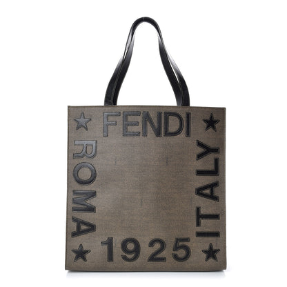 Fendi Canvas Roma 1925 Tote Tobacco 1 of 13