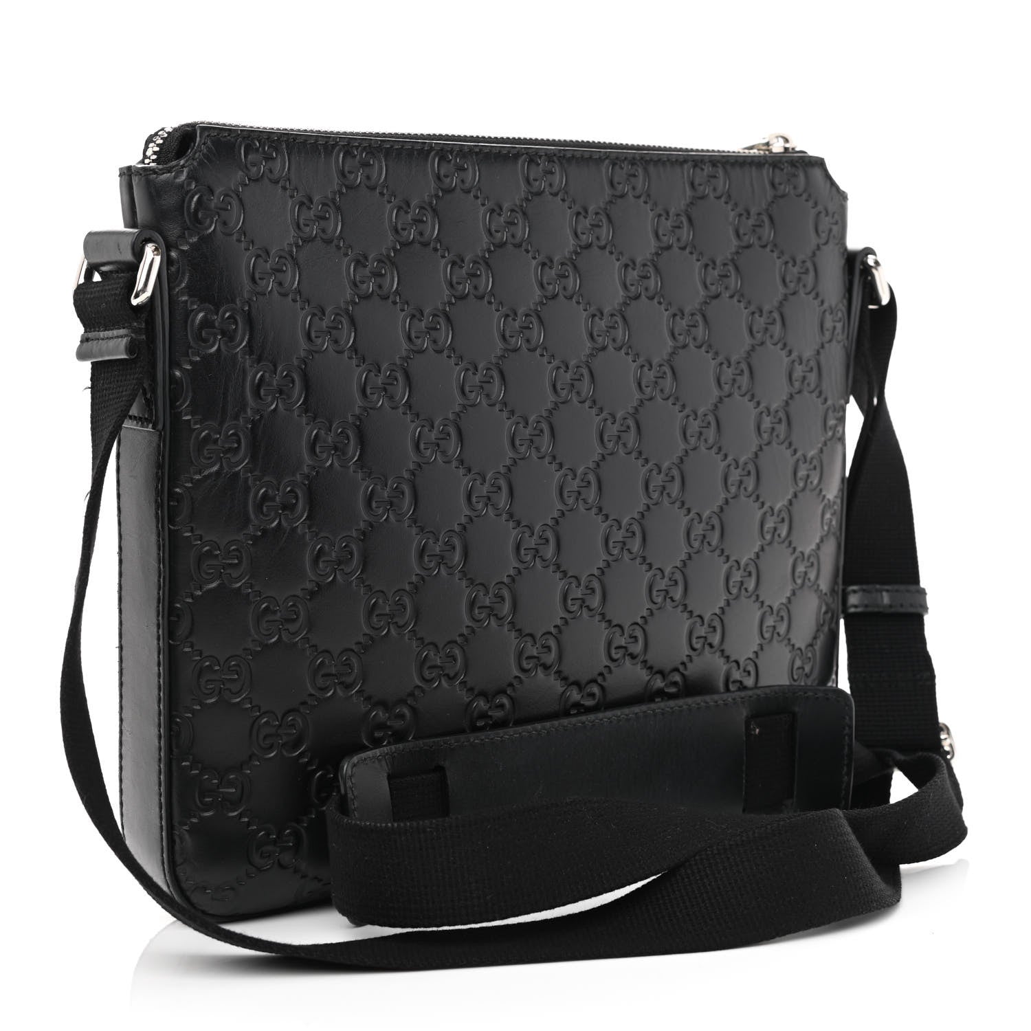 Gucci Guccissima Signature Small Messenger Bag Black 2 of 8