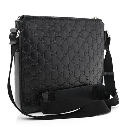 Gucci Guccissima Signature Small Messenger Bag Black 2 of 8