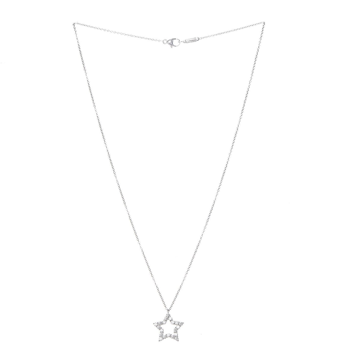 Platinum Diamond Star Pendant Necklace
