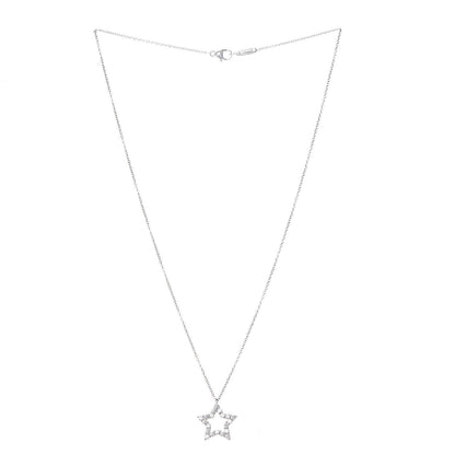 Tiffany Platinum Diamond Star Pendant Necklace 11 of 14