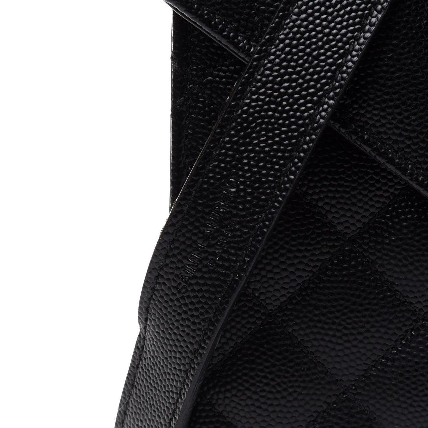 Grain De Poudre Textured Mixed Matelasse Triquilt Medium Monogram Satchel Black