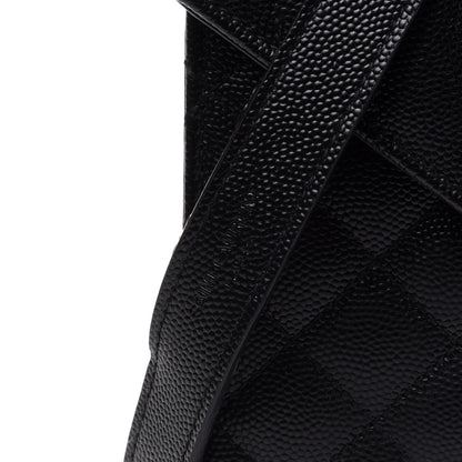 Saint Laurent Grain De Poudre Textured Mixed Matelasse Triquilt Medium Monogram Satchel Black 9 of 13