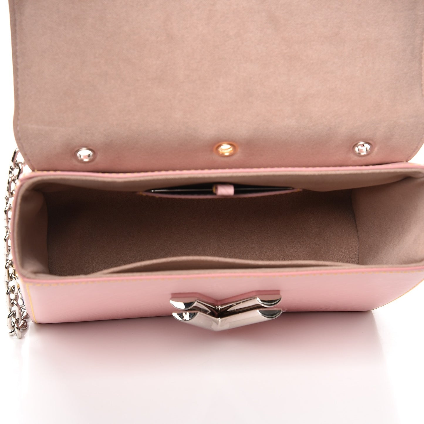 Epi Mechanical Flowers Twist Shoulder Bag MM Rose Ballerine