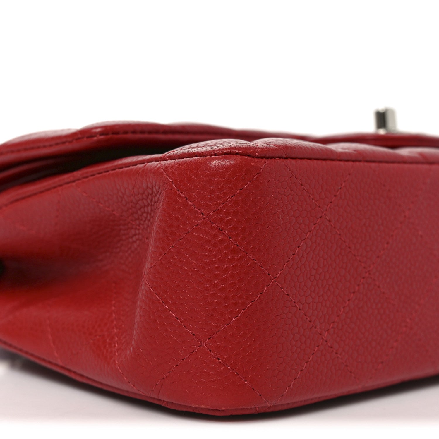 Chanel Caviar Quilted Medium Double Flap Red 9 of 10