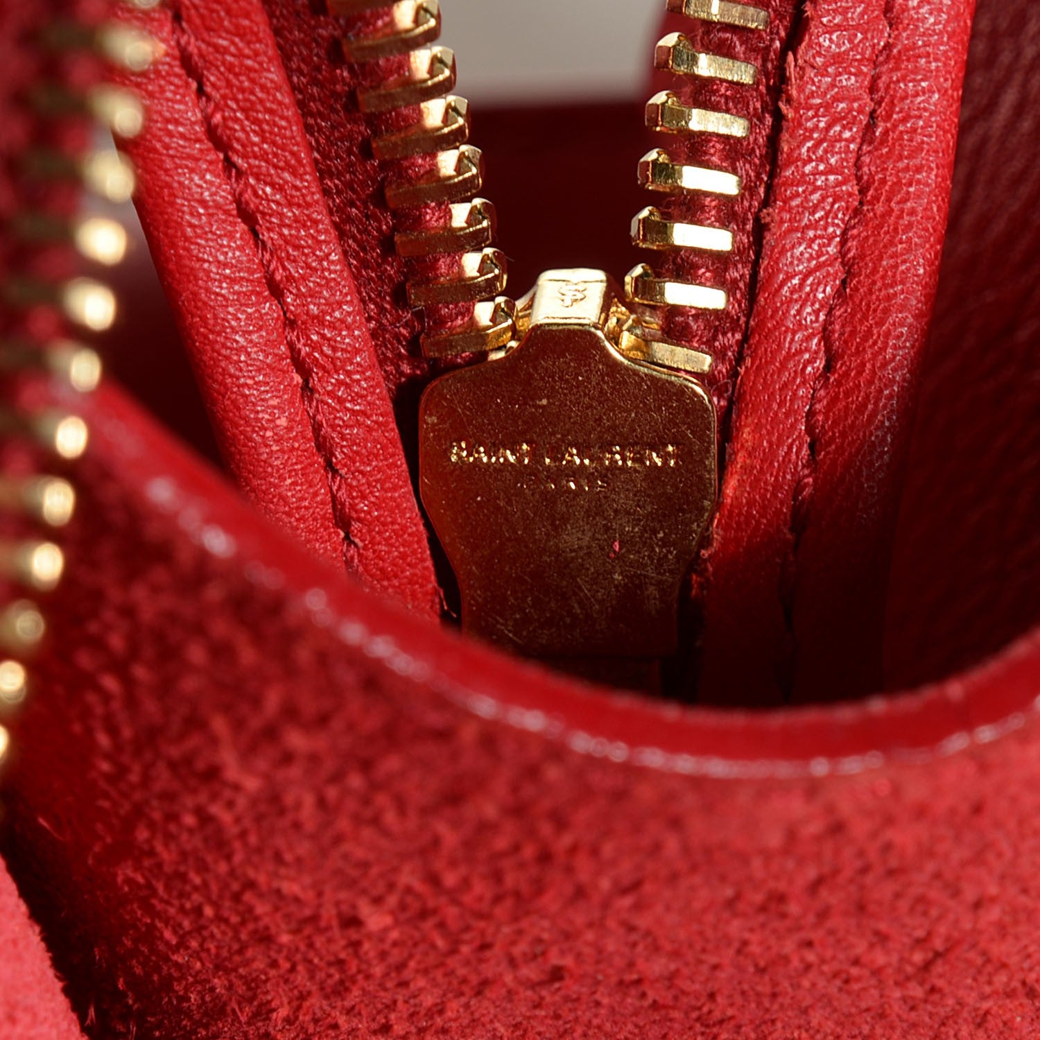 Saint Laurent Calfskin Small Classic Y Cabas Red 8 of 9
