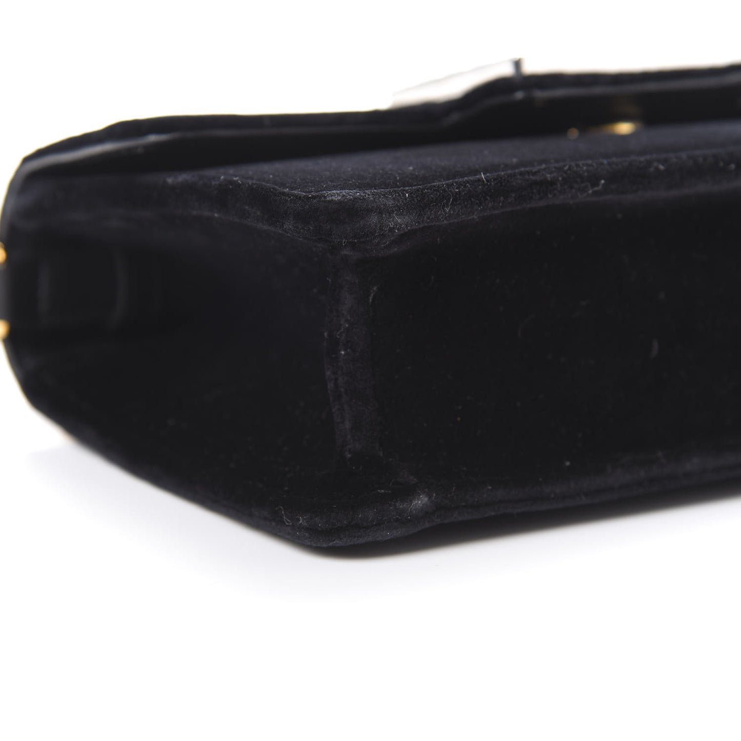Velvet Crystal Square G Shoulder Bag Black