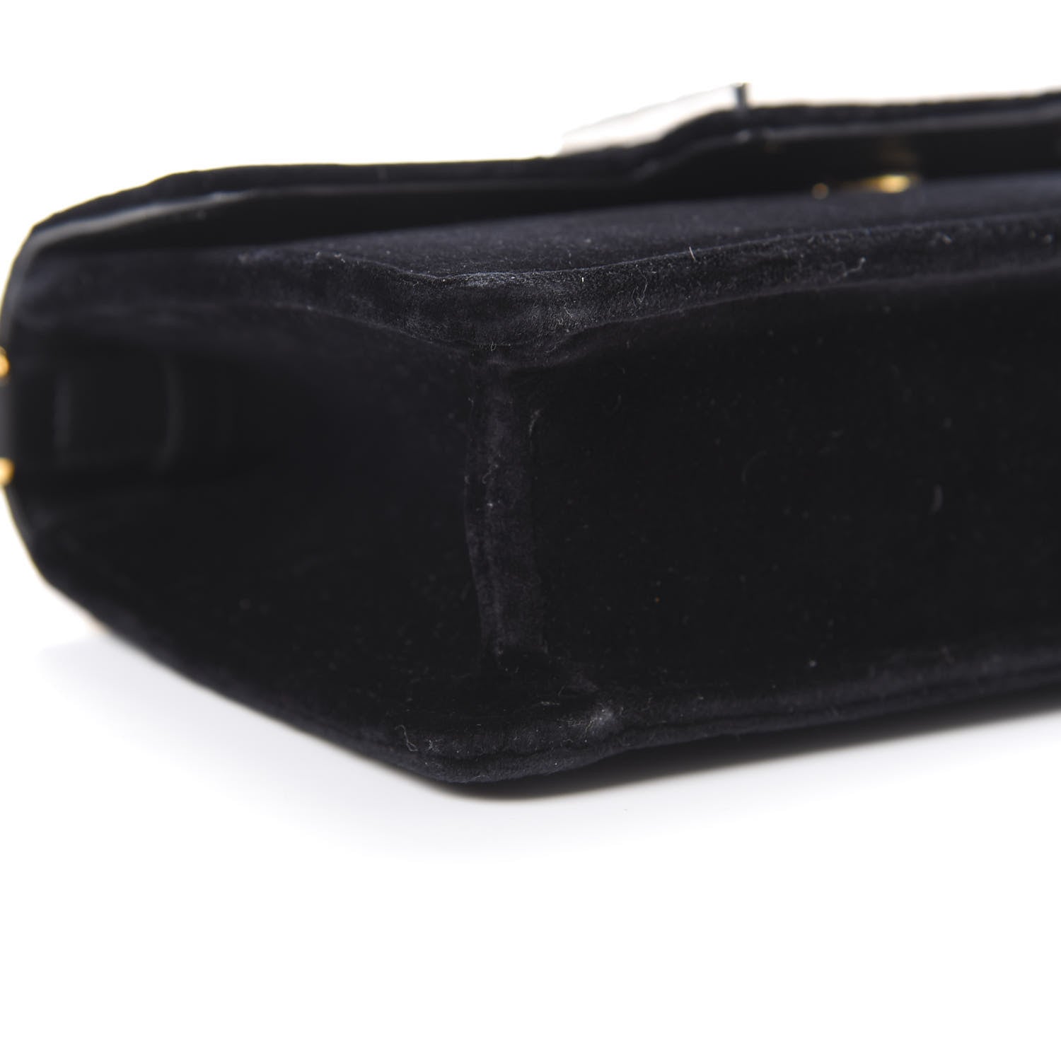 Gucci Velvet Crystal Square G Shoulder Bag Black 7 of 9