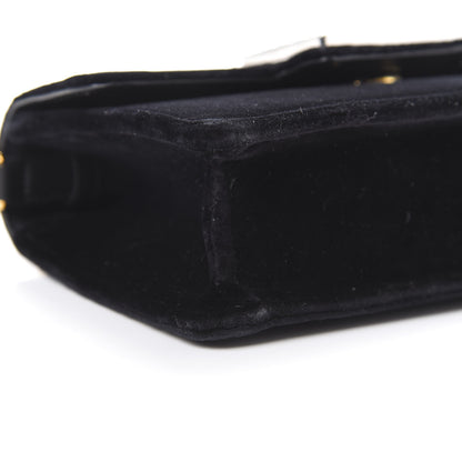 Gucci Velvet Crystal Square G Shoulder Bag Black 7 of 9