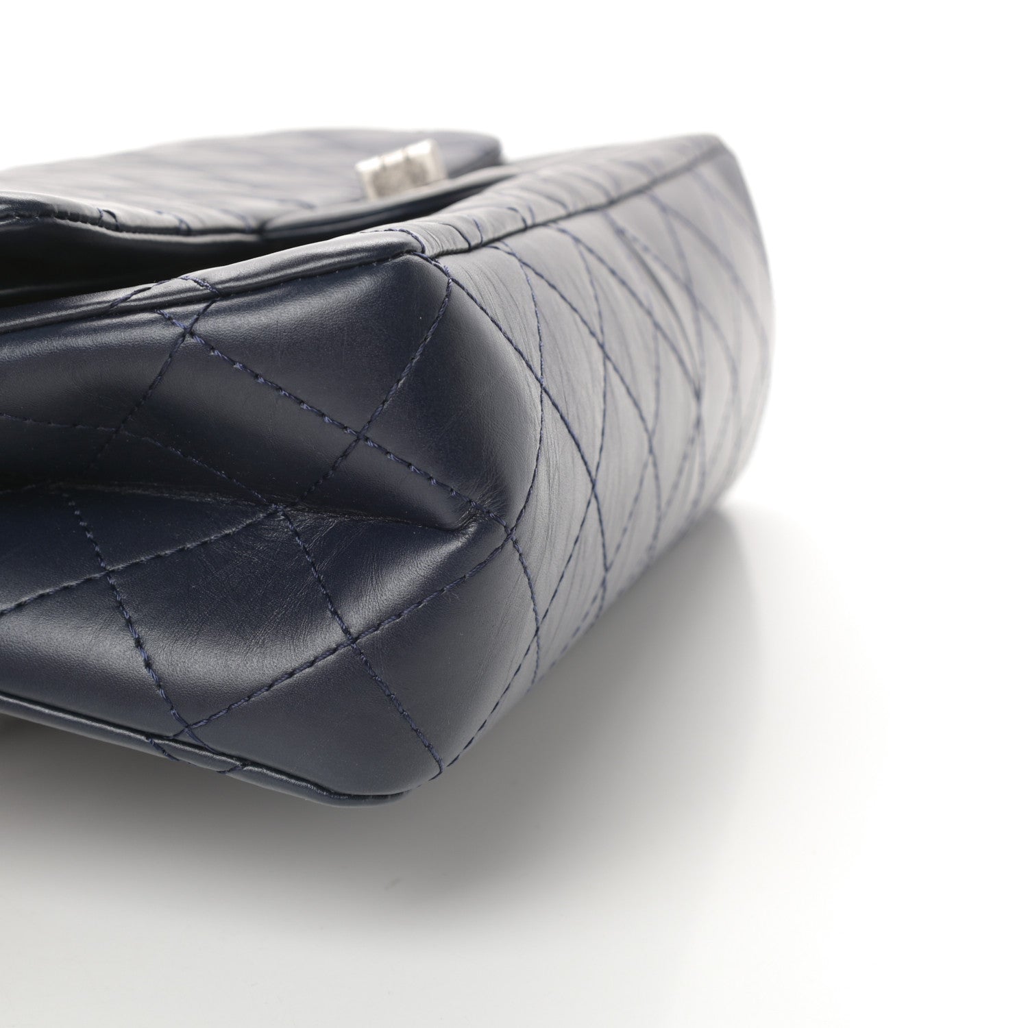 Chanel Aged Calfskin Quilted 2.55 Reissue 227 Flap Navy Blue 12 of 16