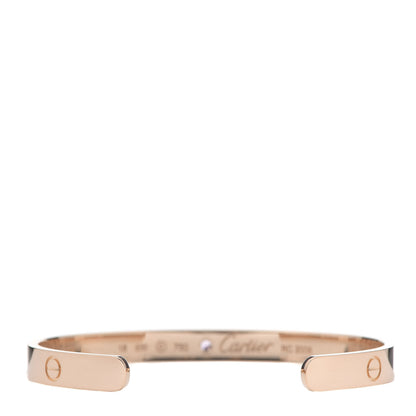 Cartier 18K Pink Gold Pink Sapphire LOVE Cuff Bracelet 18 3 of 6