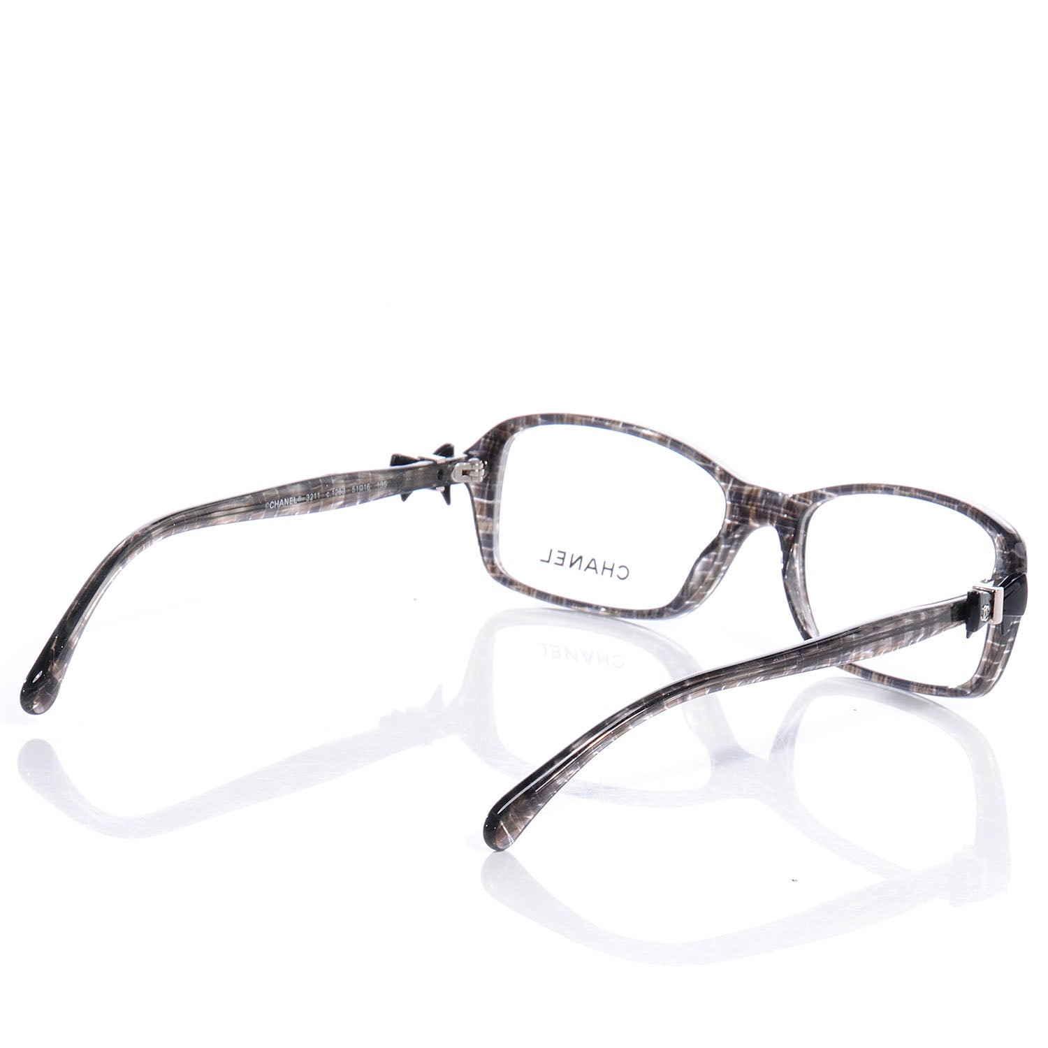 Chanel Tweed Bow Glasses 3211 Frames Grey 2 of 5