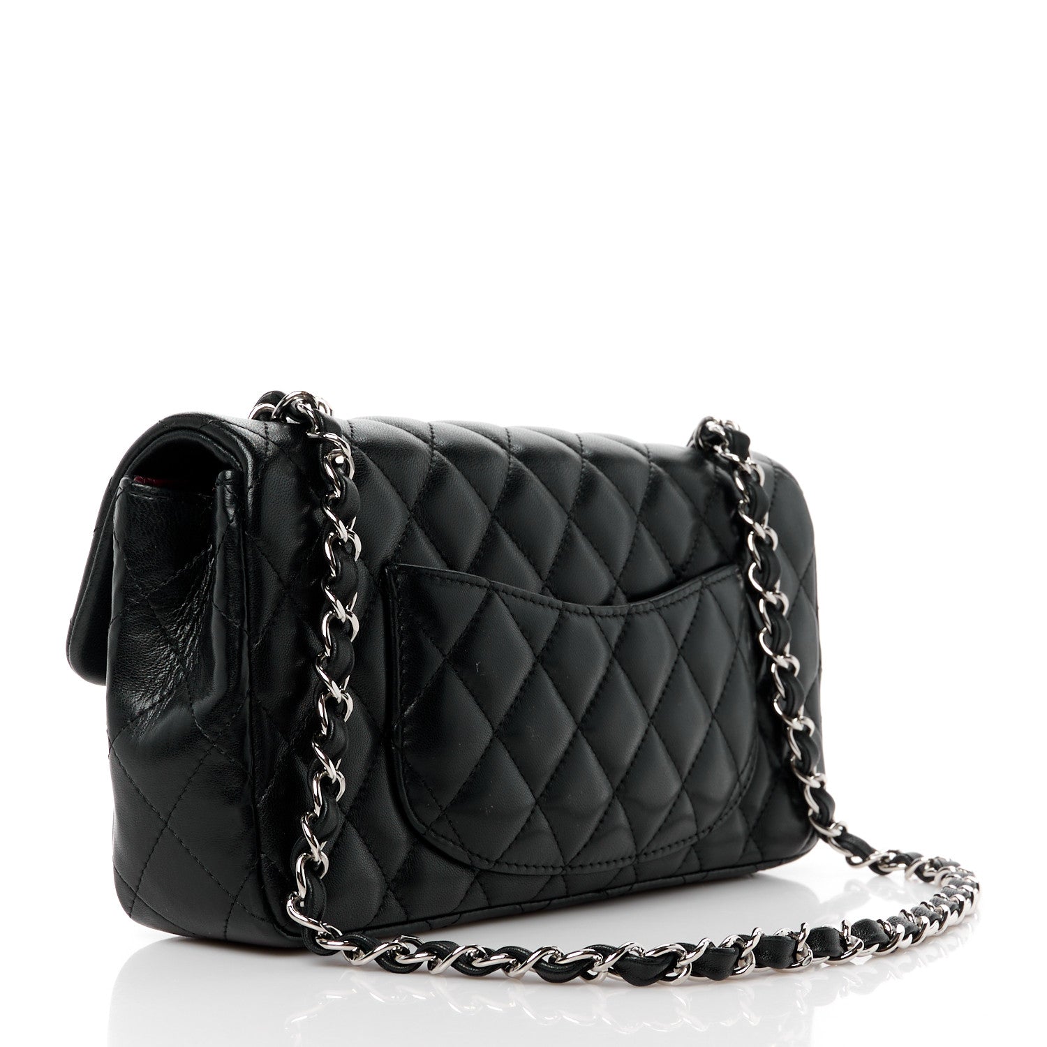 Chanel Lambskin Quilted East West Flap Black 3 of 12