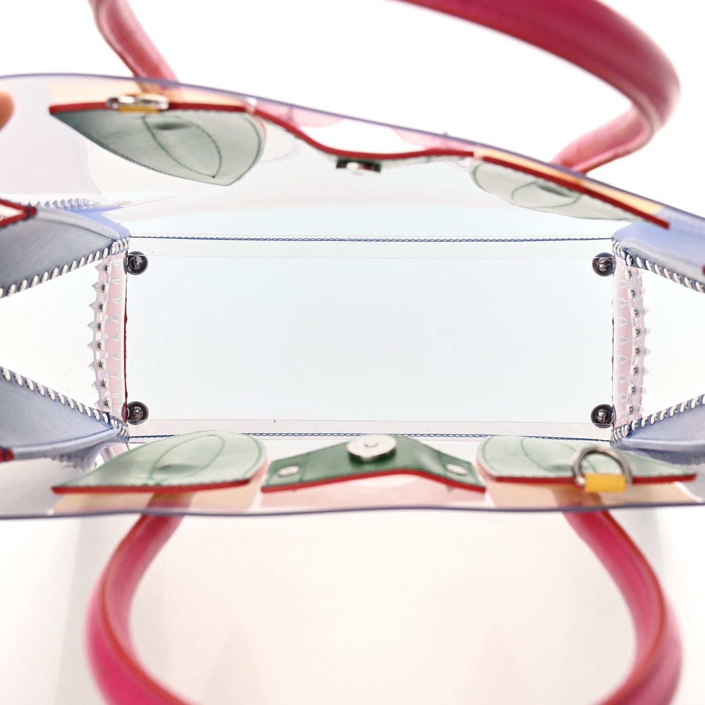 PVC Calfskin Spiked Medium Paloma Multicolor