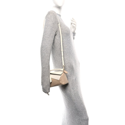 Loewe Calfskin Mini Puzzle Edge Bag Soft White Paper Craft 2 of 10
