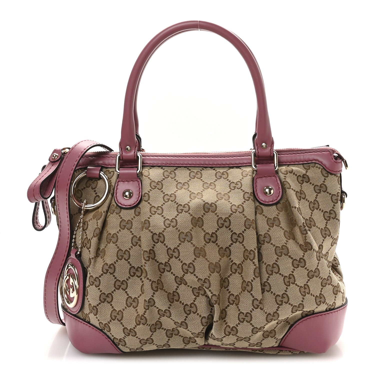 Gucci Monogram Medium Sukey Top Handle Peonia Flower 1 of 10