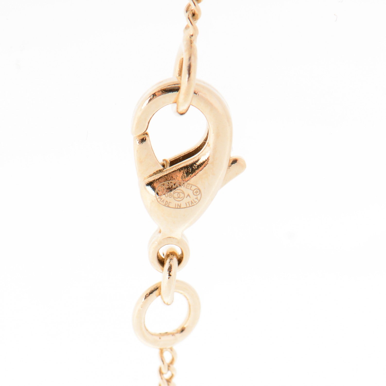 Chanel N°5 Perfume Bottle CC Necklace Gold 4 of 5