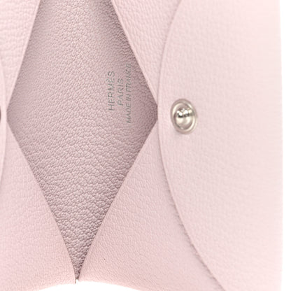 Hermes Chevre Mysore Calvi Card Case Mauve Pale 6 of 6