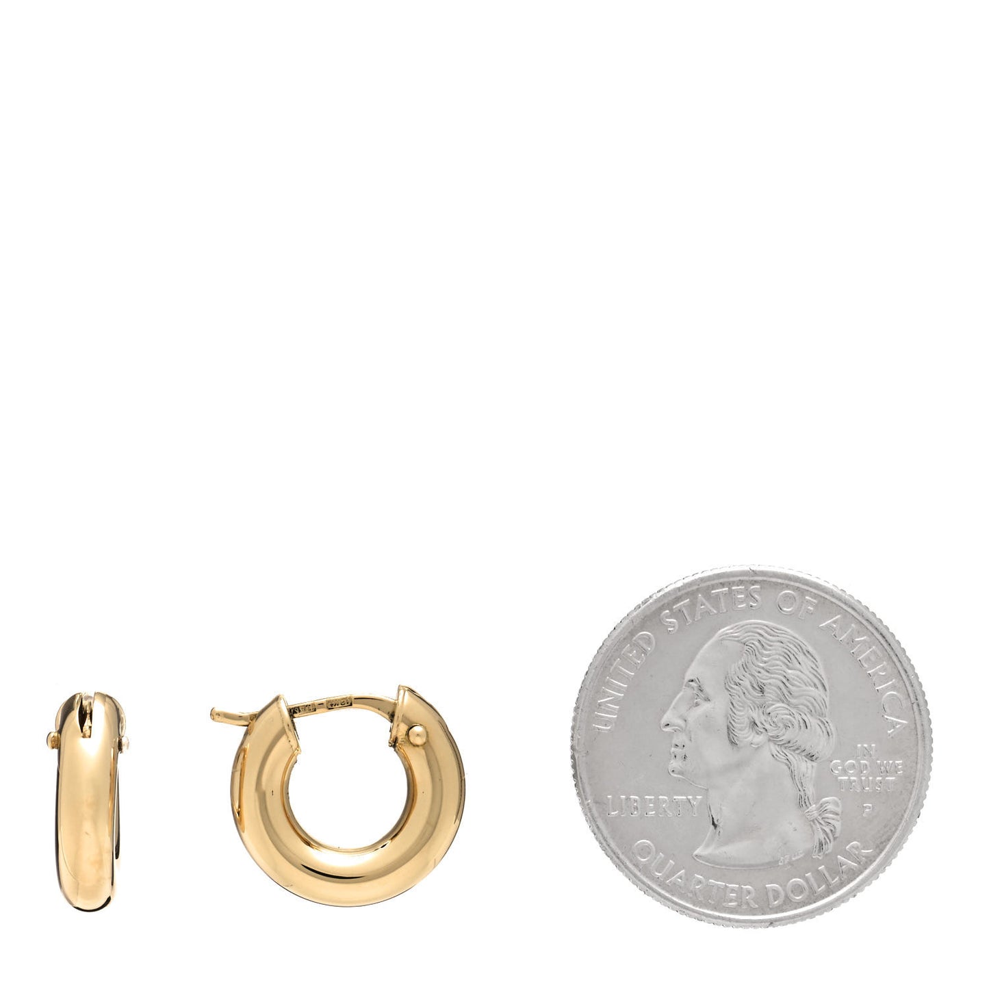 18K Yellow Gold Mini Hoop Earrings