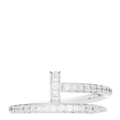 Cartier 18K White Gold Diamond Juste Un Clou Paved Ring 49 5 1 of 6