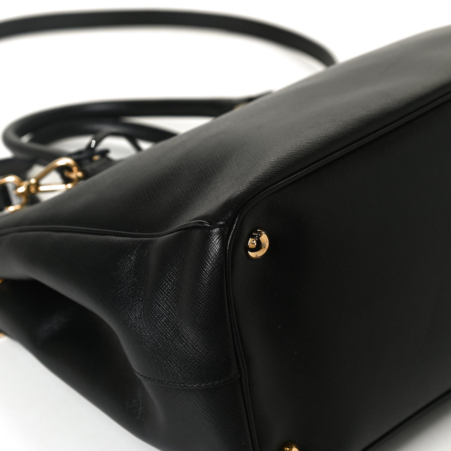 Saffiano Large Galleria Double Zip Tote Black