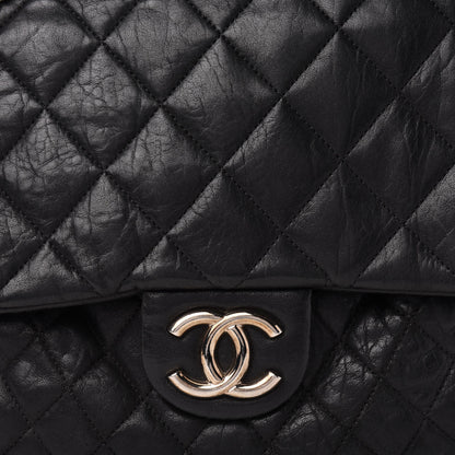 Chanel Washed Lambskin Quilted Maxi Chain Around Flap Black 14 of 14