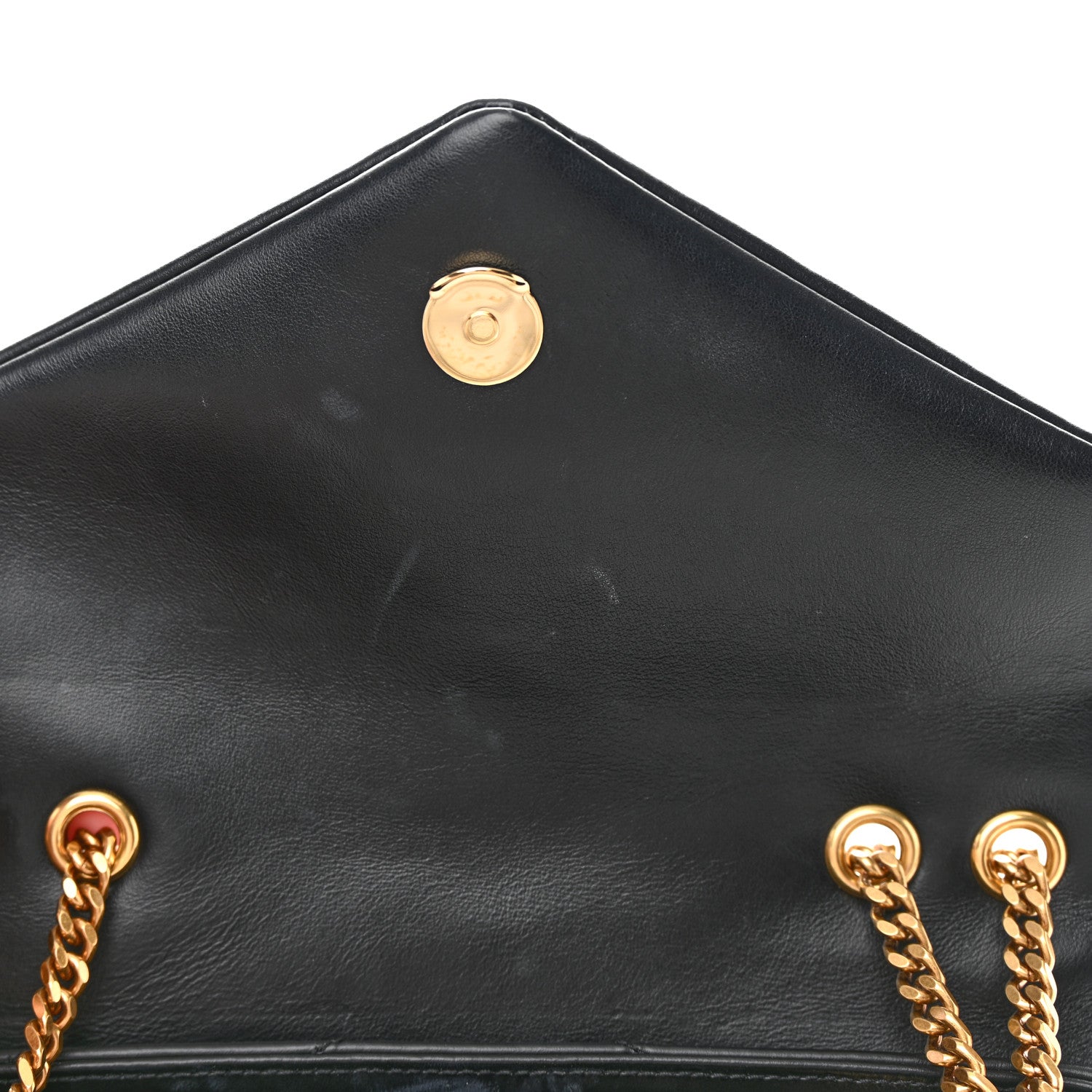 Saint Laurent Calfskin Y Quilted Monogram Small Loulou Chain Satchel Black 12 of 13