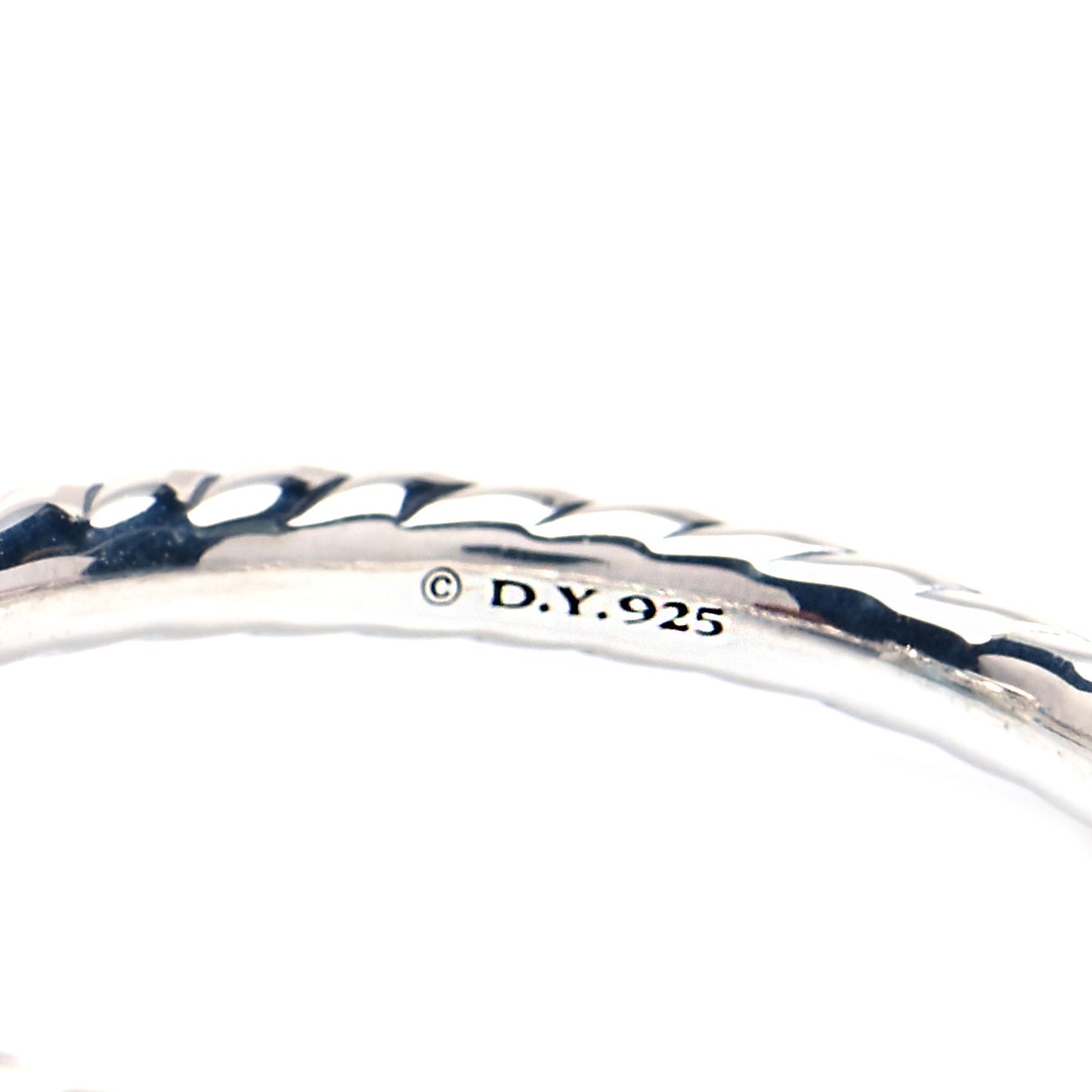 Sterling Silver Diamond Blue Topaz 8mm Chatelaine Ring 54 6.75