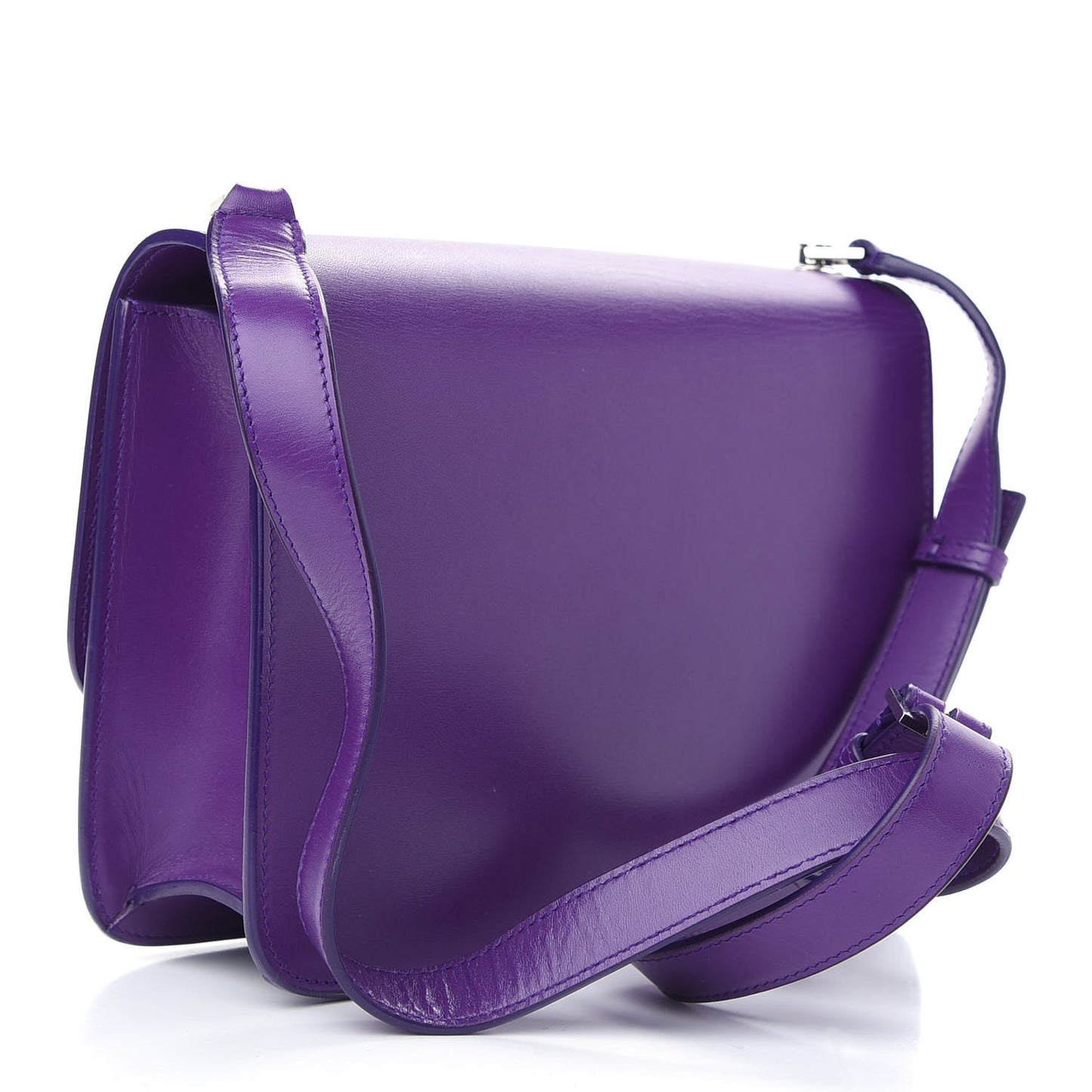 Smooth Calfskin Carre Satchel Purple