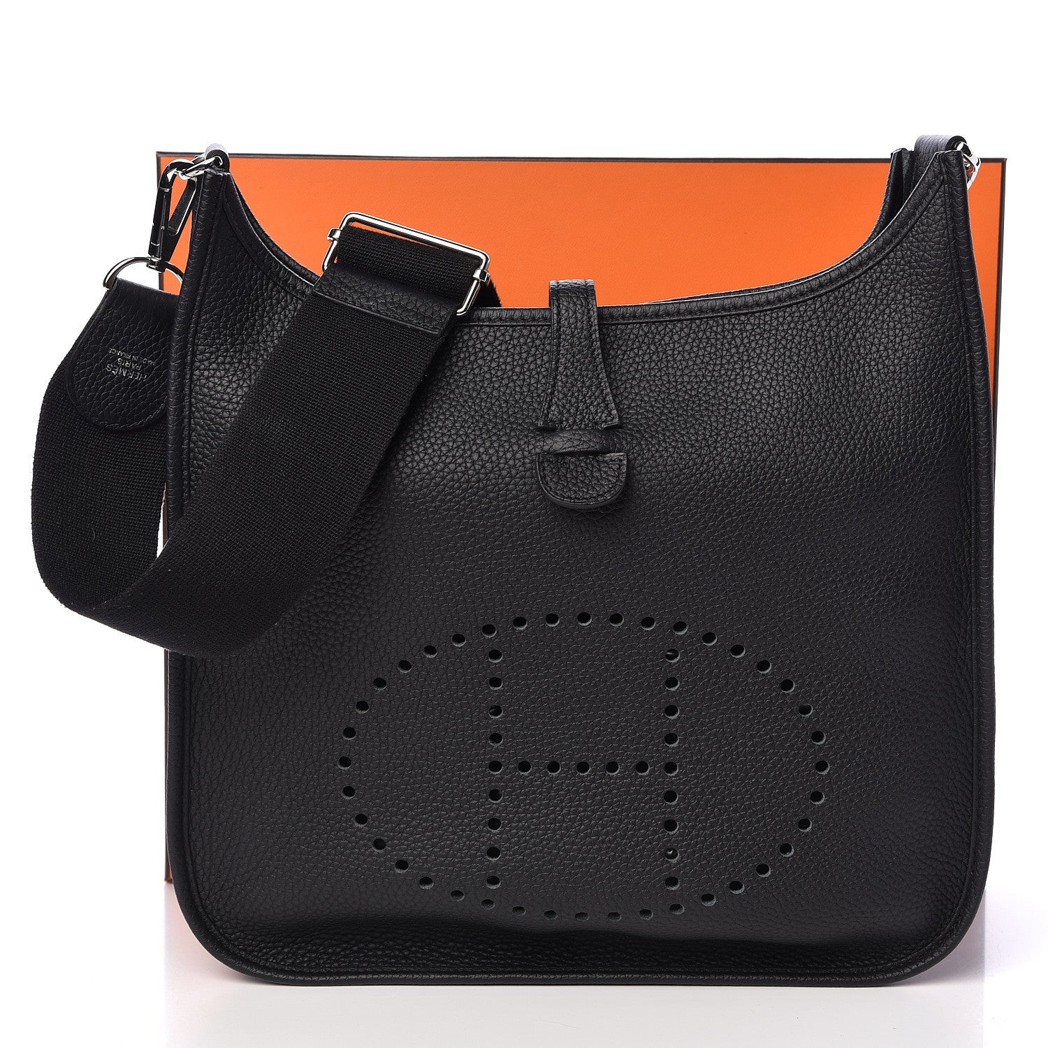 Hermes Taurillon Clemence Evelyne III PM Black 11 of 11